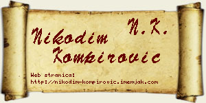 Nikodim Kompirović vizit kartica